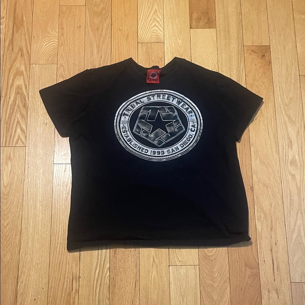 Tribal Gear Black Tee with White Design